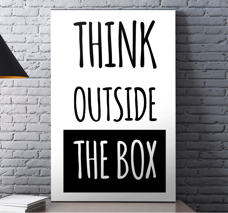 Gondolkodj a dobozon kívül motivációs vászon - TenStickers