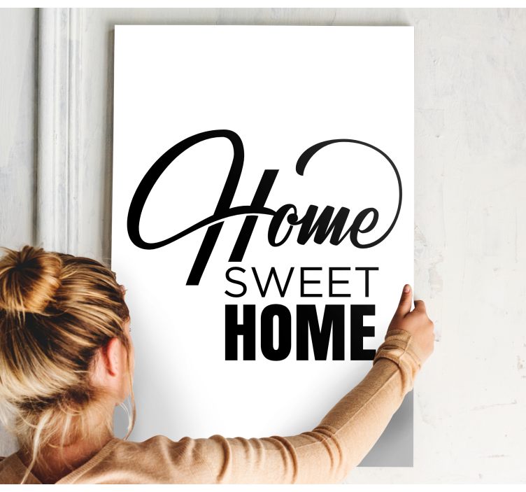 Otthon édes otthon minimalista vászon fal művészet - TenStickers