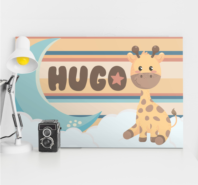 Játékos zsiráf design vászon óvoda - TenStickers