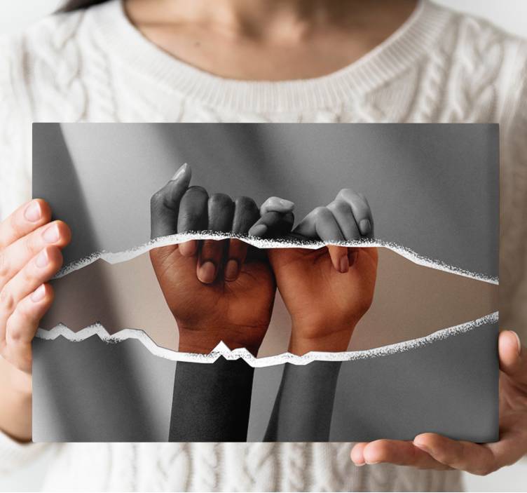 Kezek megérintésével vászon művészeti nyomatok - TenStickers