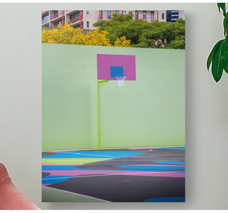 Kosárlabda félpályás házi vászonképek - TenStickers