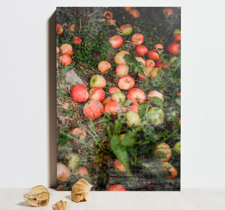 Lehullott alma zöld gyümölcs vászon - TenStickers