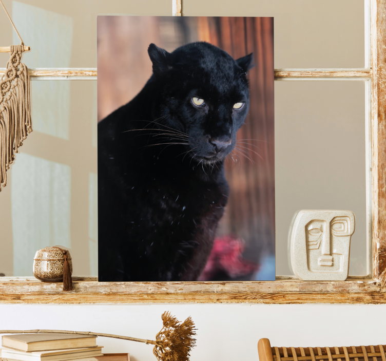 Leopárd leselkedő 3d vászonnyomatok - TenStickers