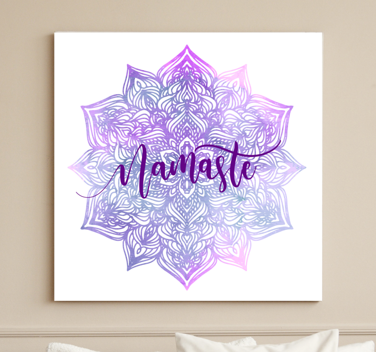 Lila mandala namaste mandala vászon fal művészet - TenStickers