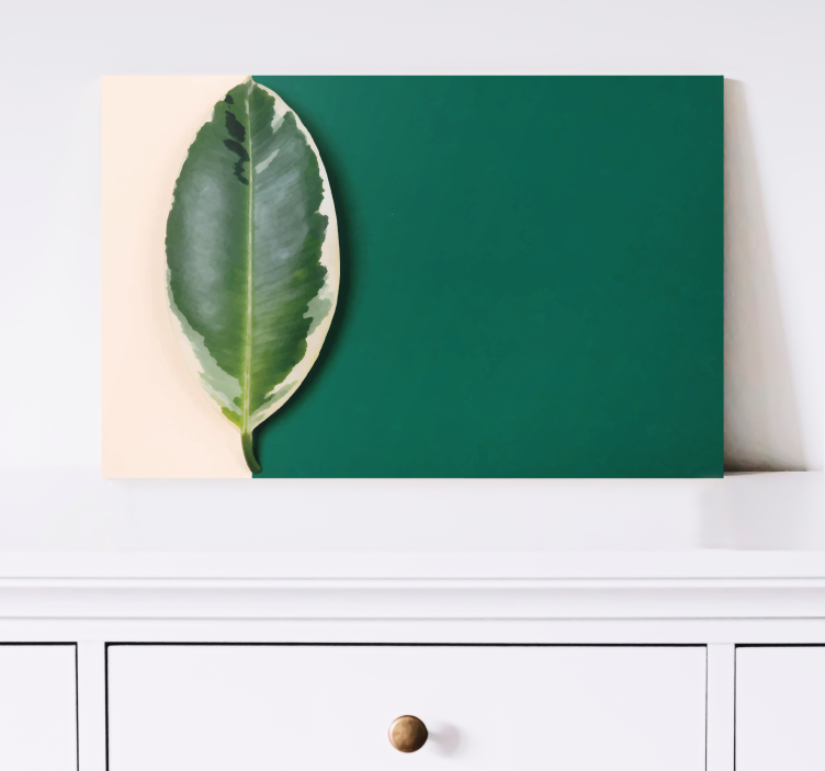 Modern festék levél design növény vászon nyomatok - TenStickers