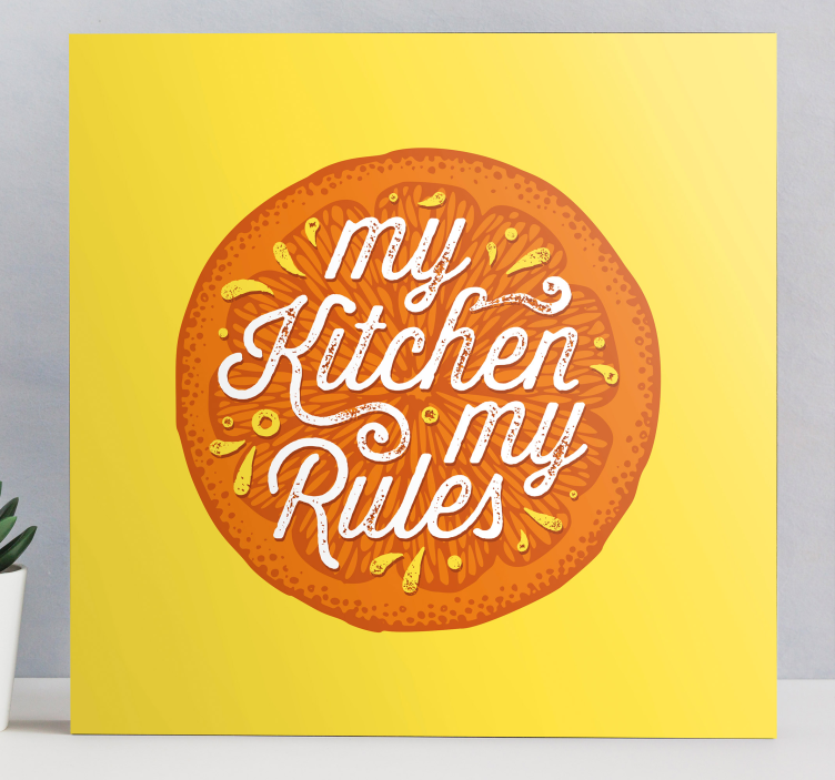 Narancssárga kézi rajz konyhai gyümölcs vászon - TenStickers