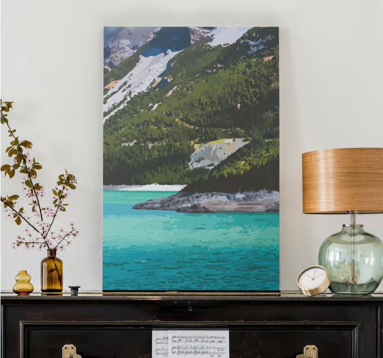 Nyugodt hegyi kilátás táblázatok tájak - TenStickers