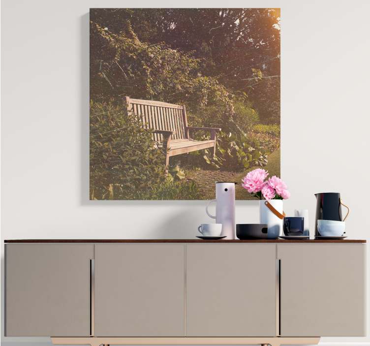 Nyugodt kerti pad - táblázatok tájak - TenStickers