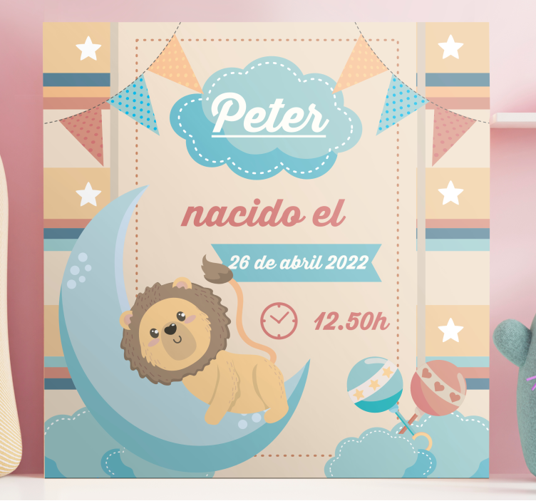 Oroszlán hold Ünnep vászon Óvoda - TenStickers