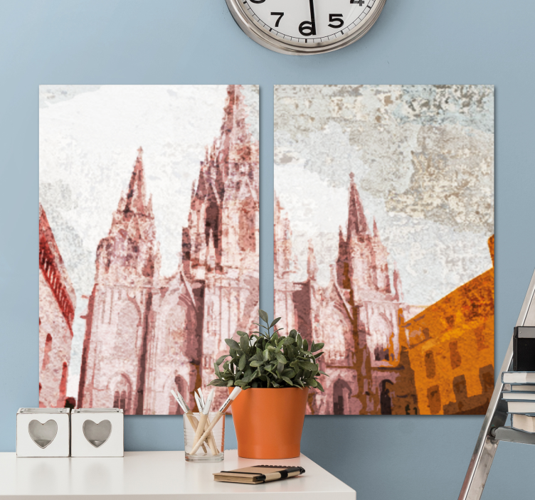 Personas catedral barcelona emberek vászonkép - TenStickers