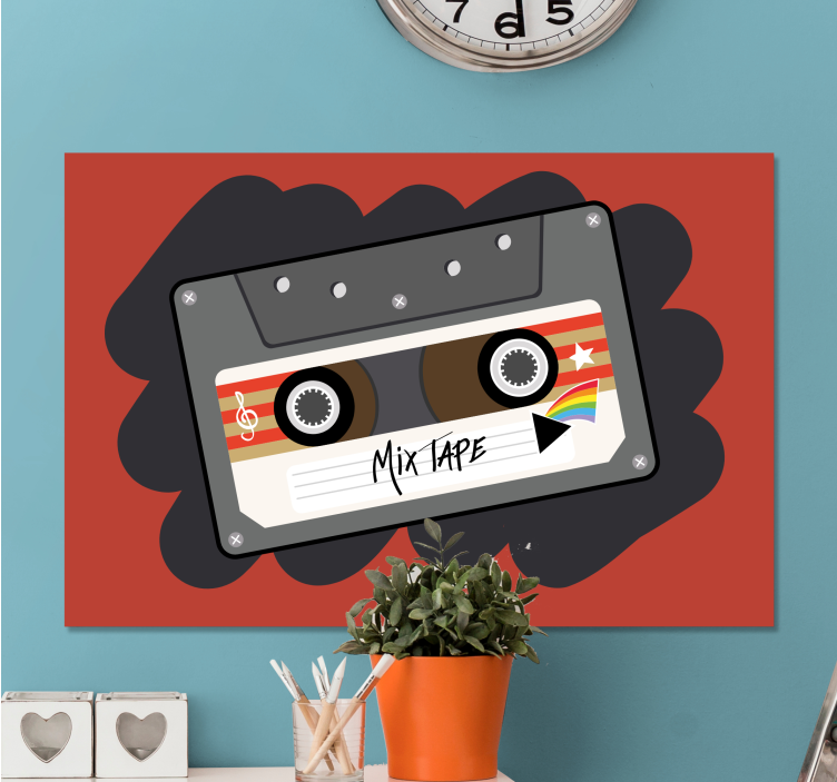 Retro mixtape design vászon zene - TenStickers