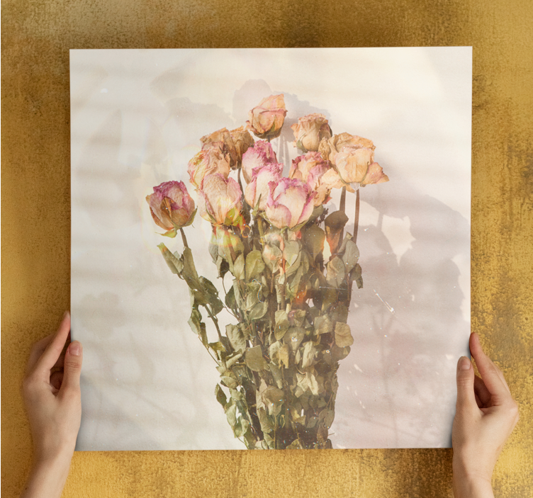 Rózsacsokor vászon virágok és növények - TenStickers