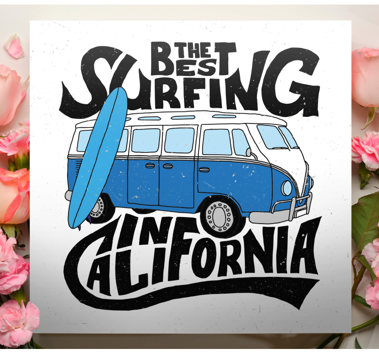 Surfing california van vászon sport - TenStickers