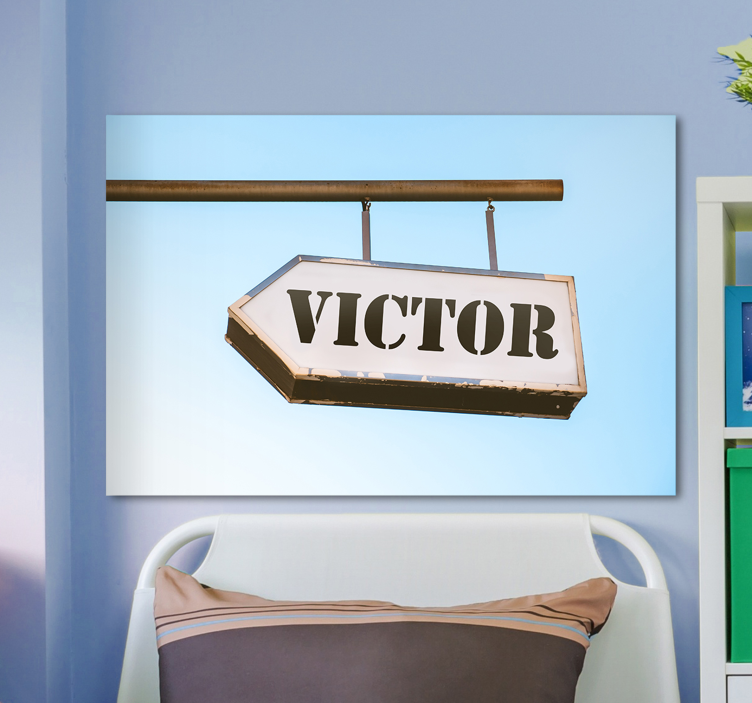 Személyre szabott névjel vászon - TenStickers