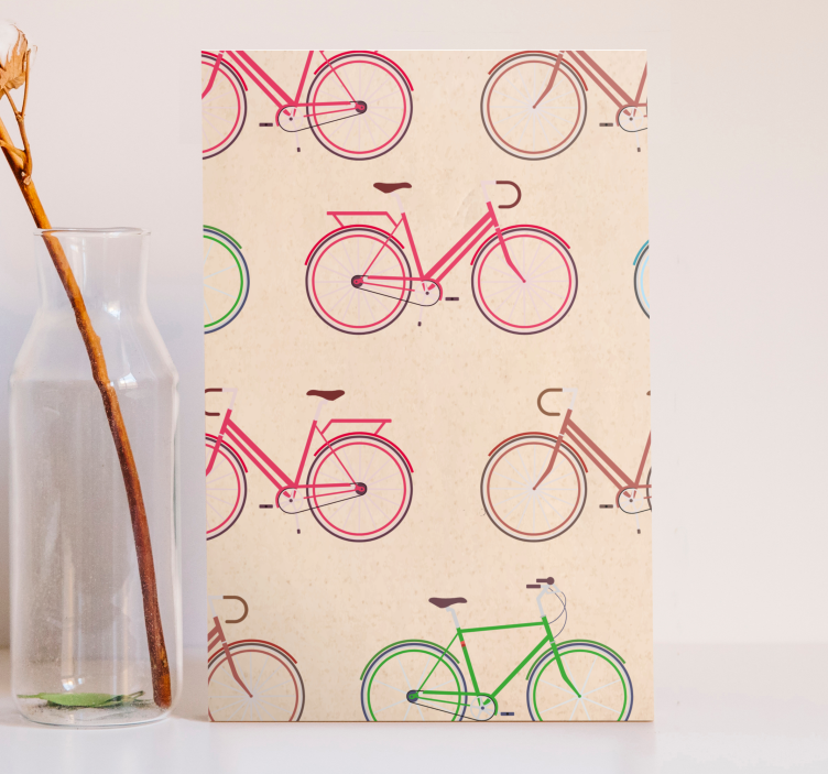 Színes biciklis minták vászon sport - TenStickers