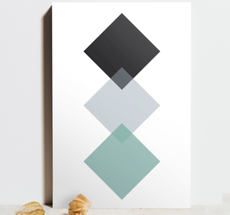 Színes rombusz függőleges mintás vászon - TenStickers