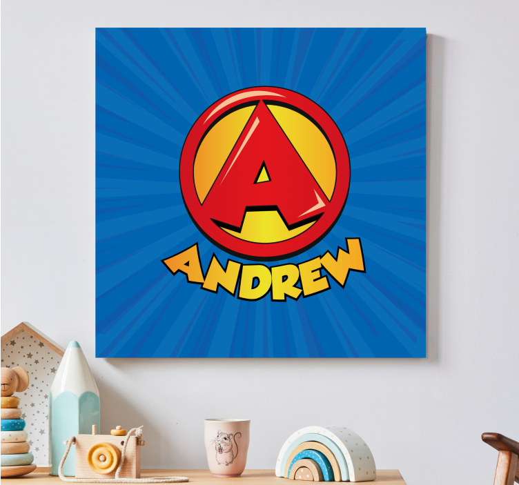 Szuper kezdőbetűs óvodai vászon - TenStickers