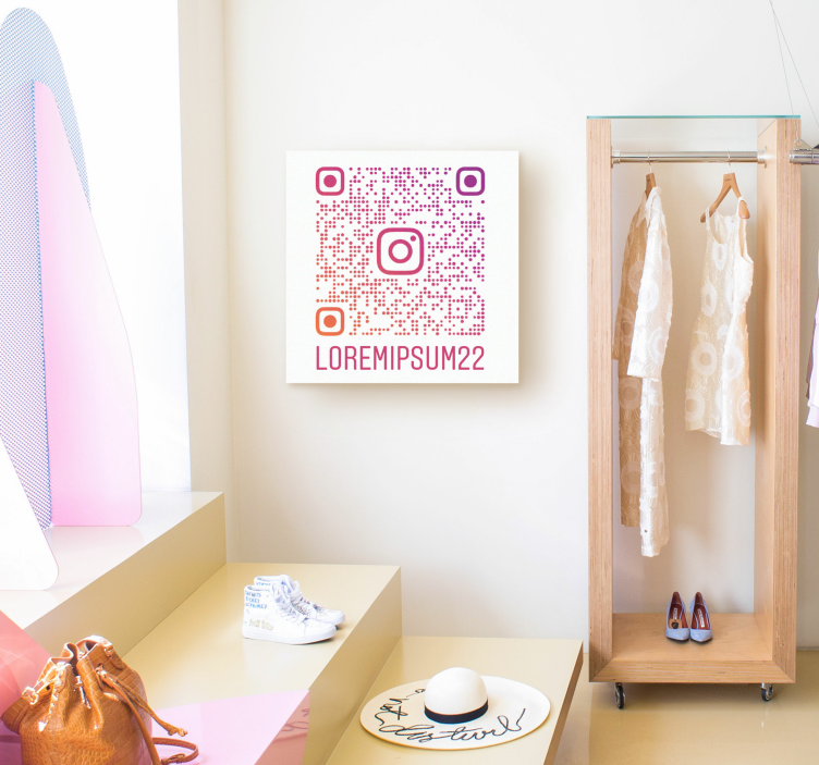 táblázatok személyre szabható egyedi instagram qr kód - TenStickers