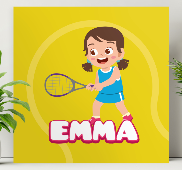 Tennis lány emma vászon egyéb virágok és növények - TenStickers