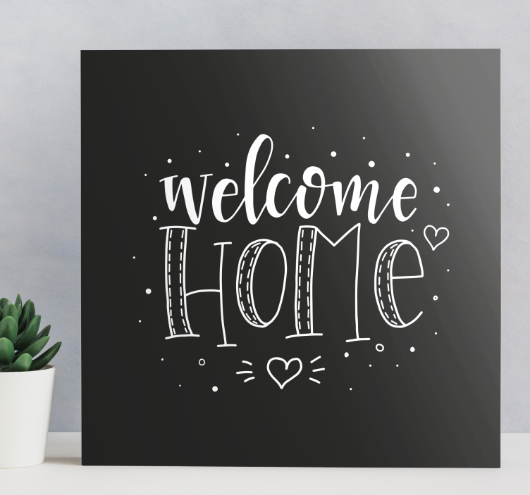 Üdvözöljük otthoni előszoba vászon művészet - TenStickers