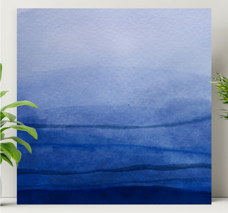 Vászon absztrakt rétegezett kék árnyalatok - TenStickers