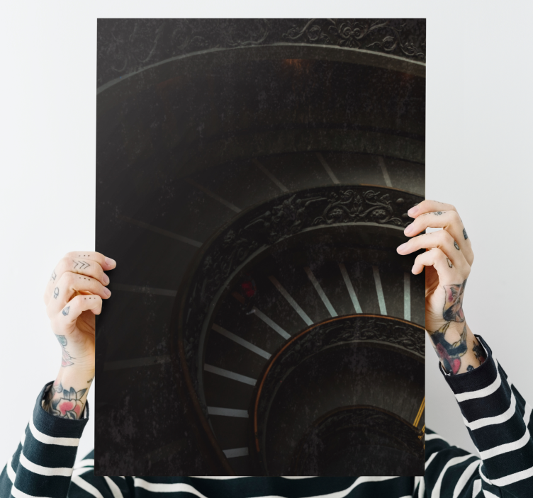 Vászon absztrakt spirális lépcső mélysége - TenStickers