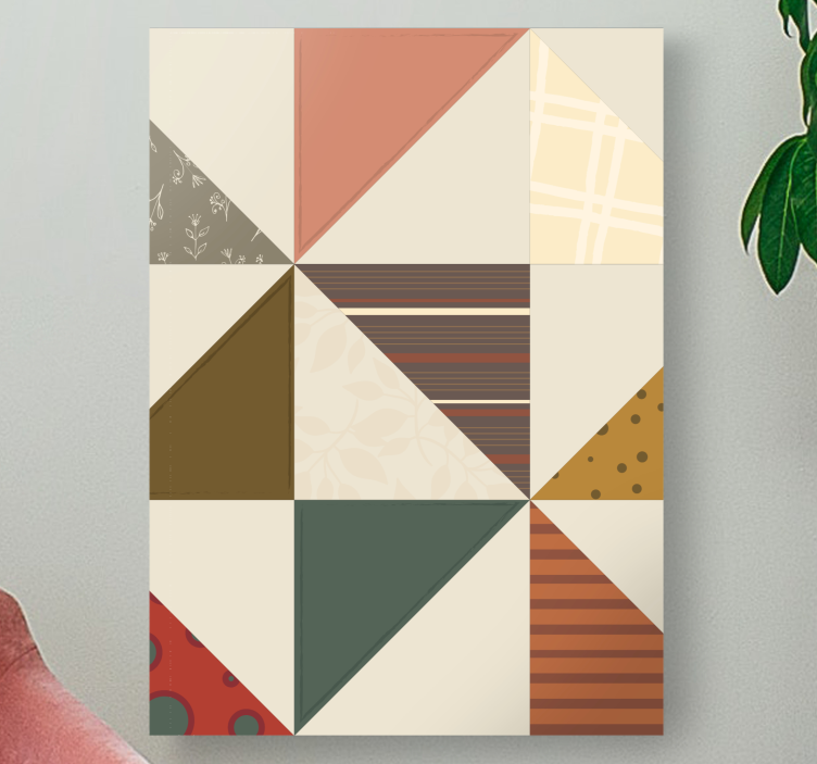 Vászon buddha geometrikus mintás mozaik - TenStickers