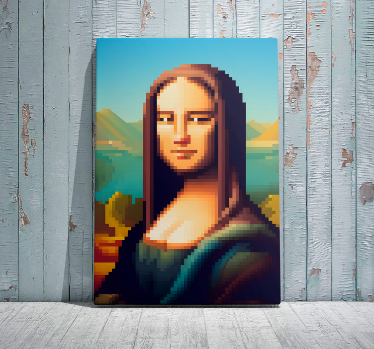 vászon Művészet gioconda pixel art - TenStickers
