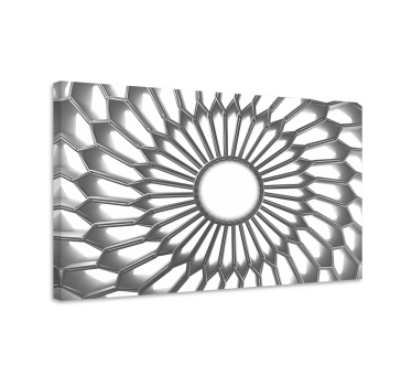 Mandala fehér gyémánt 3d modern művészet vászonra nyomtat - TenStickers
