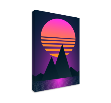 Vintage és retro sun függőleges táj fal art - TenStickers