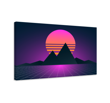 Vintage és retro nap táj fal art - TenStickers