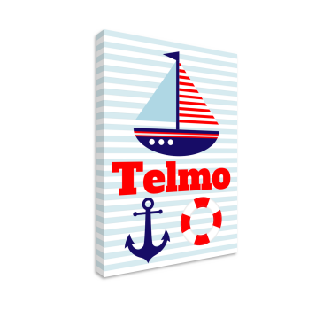 Személyre szabott gyerekek hajózási vászon fal művészet - TenStickers