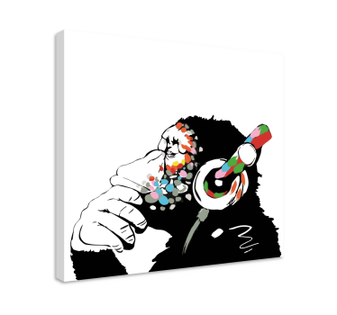 Mono banksy música zene vászon fal art - TenStickers