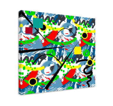 Kandinsky stílusú absztrakt keretes falművészet - TenStickers