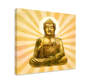 Arany buddha falvászon - TenStickers