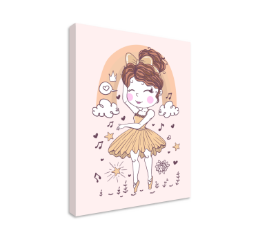 Balerina zene vászon fal művészet - TenStickers