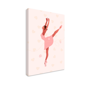 Balerina virágokkal vászon fal art - TenStickers