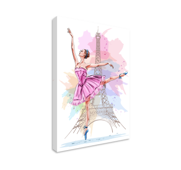 Balerina párizsi vászon falművészetben - TenStickers