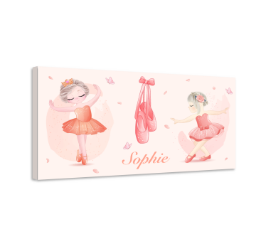 Személyre szabott gyerek balerina vászon fal művészet - TenStickers