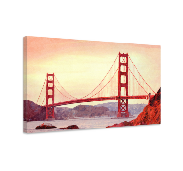 San francisco aranykapu vászon művészet - TenStickers