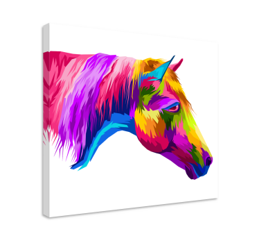 Többszínű lóvászon kép - TenStickers