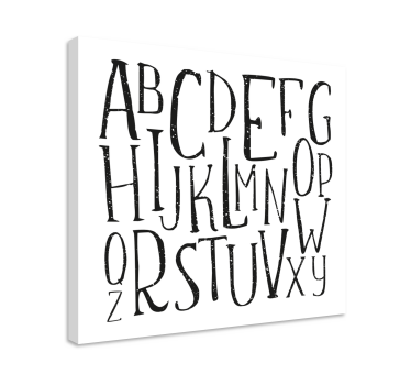 ábécé betűi levél vászon fal art - TenStickers