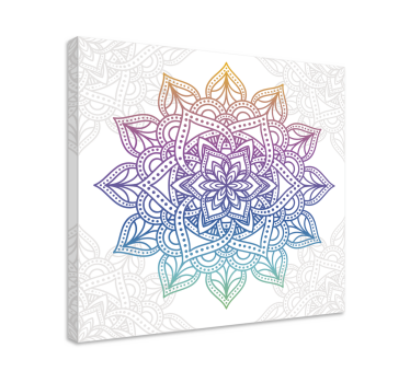 Színes gradiens mandala nyomtatott fal művészet - TenStickers
