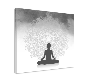 Sziluett meditáció mandala nyomtatott fal művészet - TenStickers