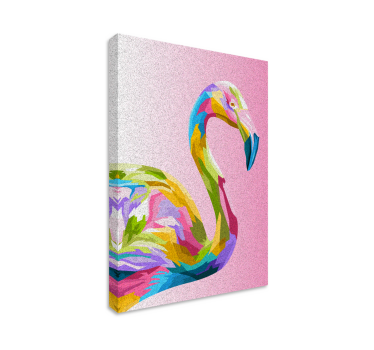 Flamingó művészet toll vászon - TenStickers