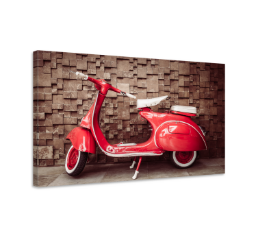 Piros motorkerékpár vintage fali nyomatok - TenStickers