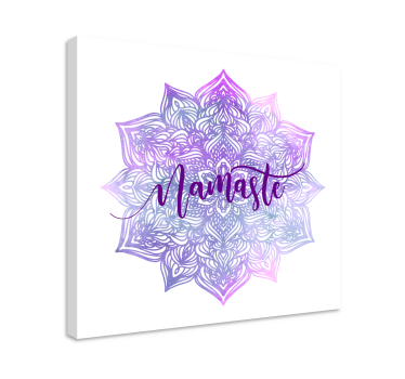 Lila mandala namaste mandala nyomtatott fal művészet - TenStickers