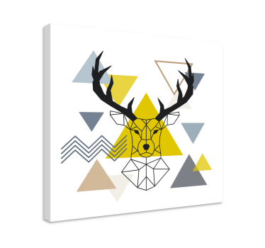 Geometriai szarvas vászonnyomatok - TenStickers