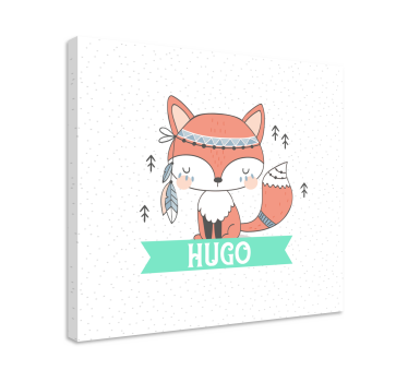 Etnikai róka névvel állati vászon - TenStickers