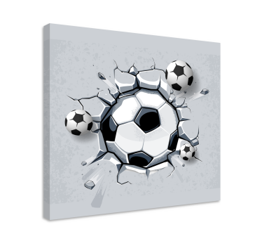 3d-s futball-labdák fal művészeti nyomatok - TenStickers